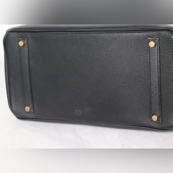 HERMES Birkin 35 Black Handbag Noir Togo‎ with Gold Hardware A Square Engraved - Picture 9 of 16